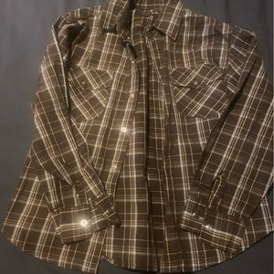 Boys button down roper shirt. Size 8-10